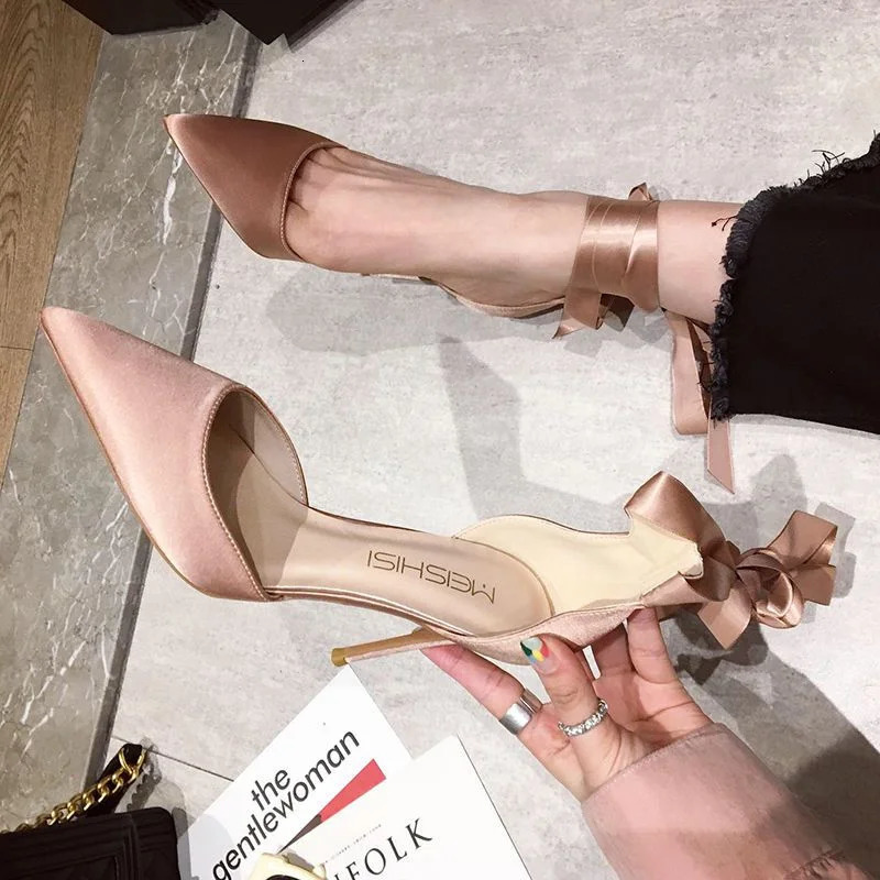 Womens Sandals Pointed Toe Strappy Thin Heels Ladies Shoes Sexy Summer Comfort Pvc Sale Offers Wholesale The 251030