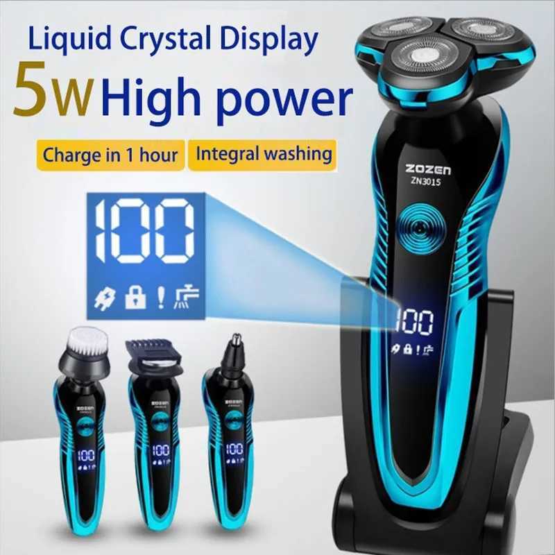 Mens electric shaver waterproof electric shaver beard trimmer wet dry dual-purpose shaver facial trimmer Z250402