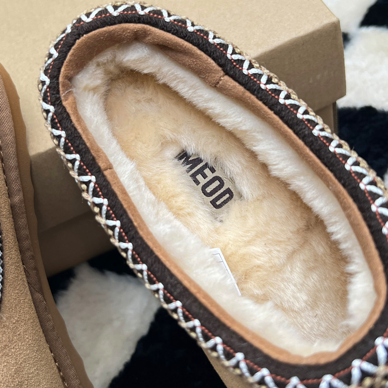 MEOD Slippers Designer Shoes Flat Heel Slides Snow Boots Designer Womens Platform Tazz Scuffs Ultra Mini Chestnut Wool Slides Fluffy Leather Women Sli
