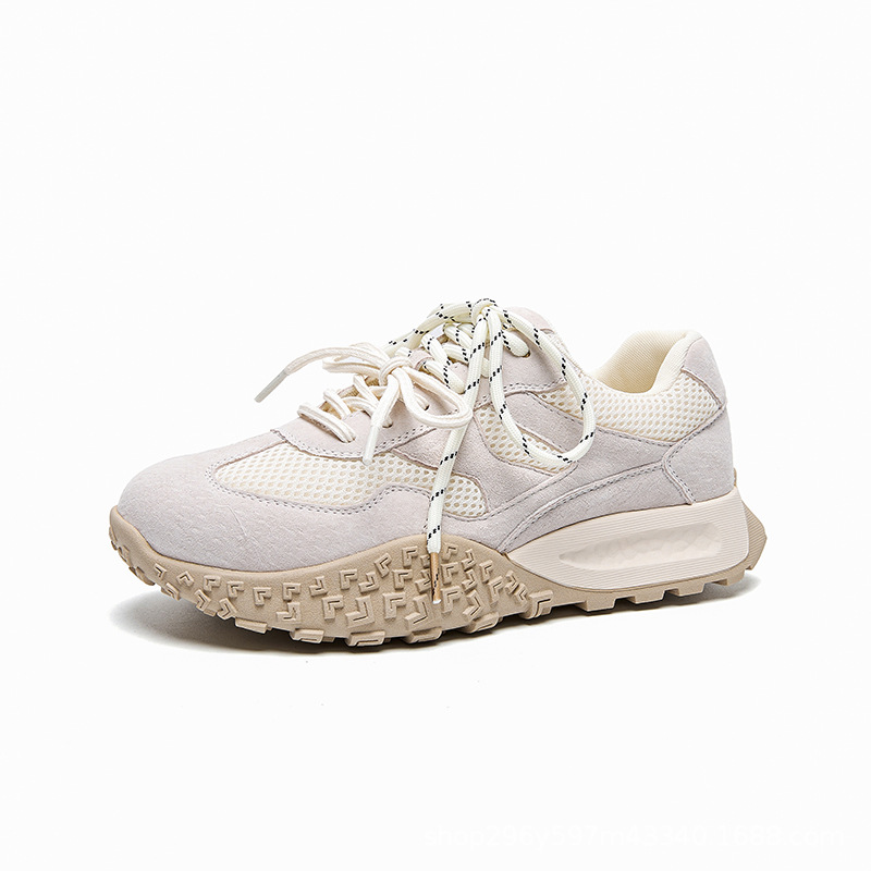 German training shoes women's autumn new thick-soled breathable casual sneakers women's soft-soled breathable and versatile dad shoes