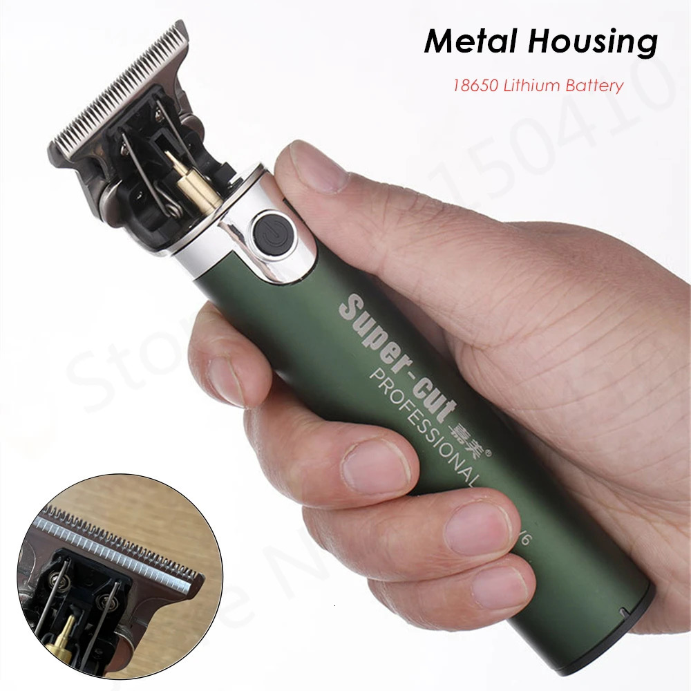 Professional USB Rechargeable Hair Clipper Electric Hair Trimmer Beard Shaving Machine 0mm Men Barber Haircut Tool 18650 Lithium 251030