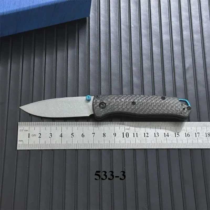 Hot selling BM 535-3/533-3 Mini Pocket Folding Knife Carbon Fiber Handle S90V Blade Outdoor Hiking Camping War Portable EDC ToolW250402