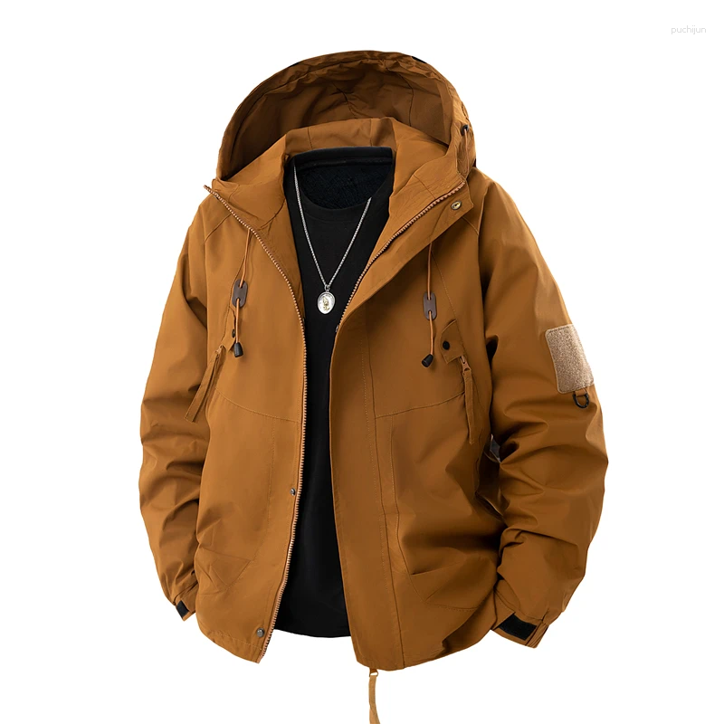 Men Jacket Summer Coats Male Fishing Windbreaker Jacket Man Camping Clothing Hot Day Waterproof Trip Outerwear Adult Coat Comfortable Solid Color Men 