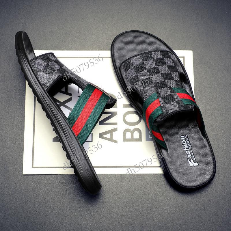 New Luxury Designer Sandals With Soft Leather Soft Sole Beach Shoes Retro Breathable Slippers For Indoor And Outdoor Use Trendy Anti Slip Color Blocke