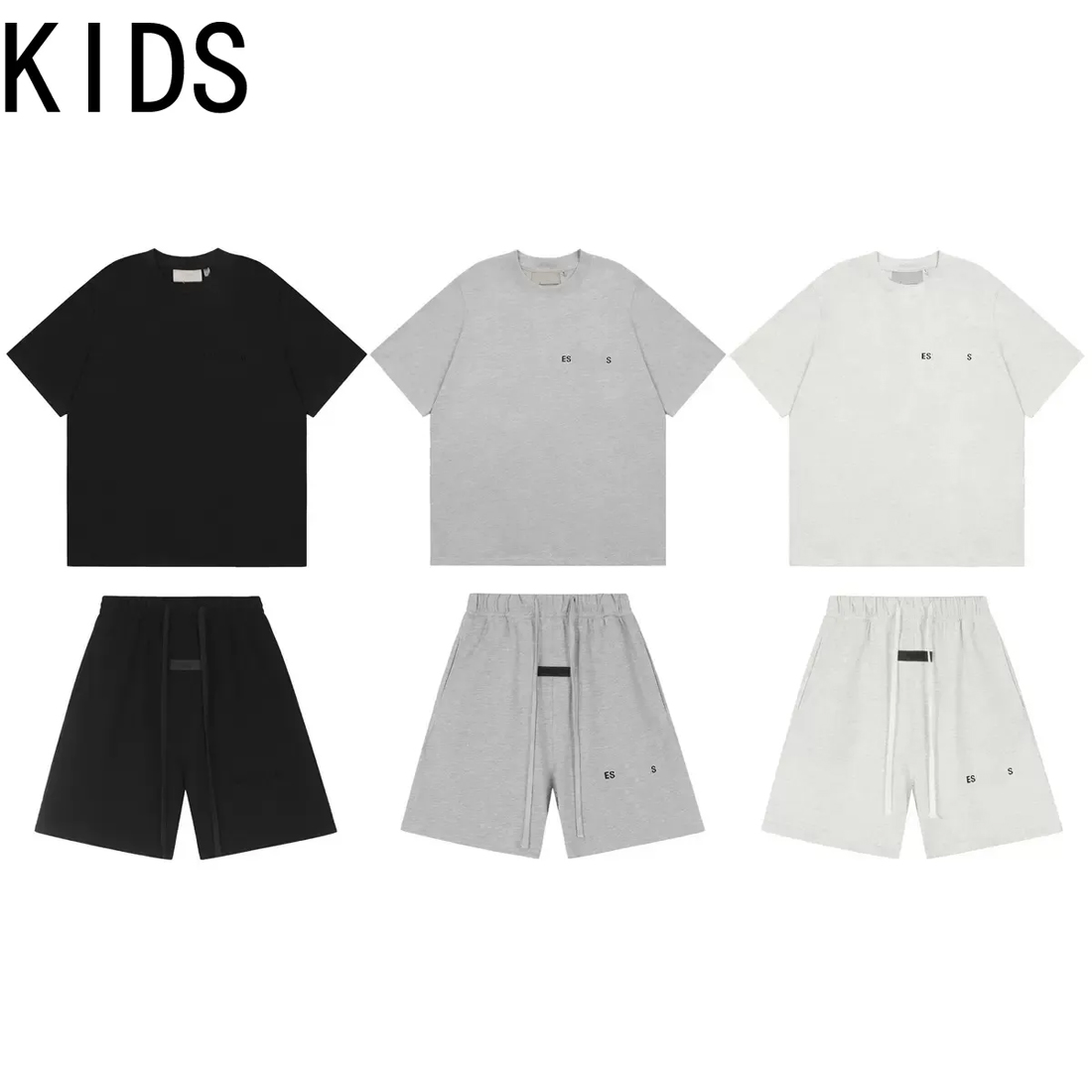 Essential Kids Shorts Tracksuit Designer Clothes Boy Girls Essential Kid T shirt Set Youth Skateboard Pant Jogger Suit Children Tshirt Top Tees Clothing 110-160