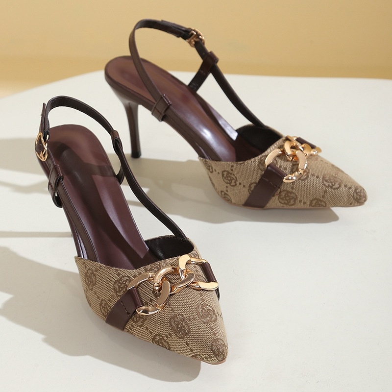 free shipping sandals designers for womens 2025 New Hot Selling Buckle High Heels Fashion Style Casual Versatile Outerwear Size 34-42 for daily wear
