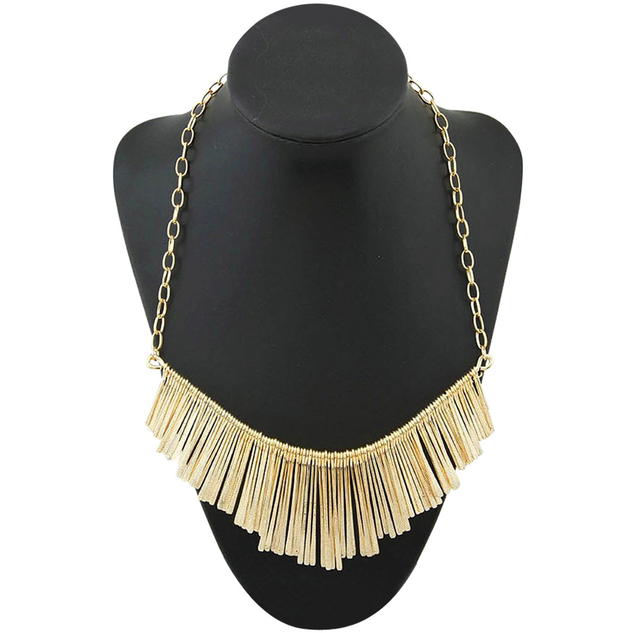 Ethnically Inspired Women's Stainless Steel Tassel Chain Necklace - Perfect Bohemian Accessory for Special Occasions