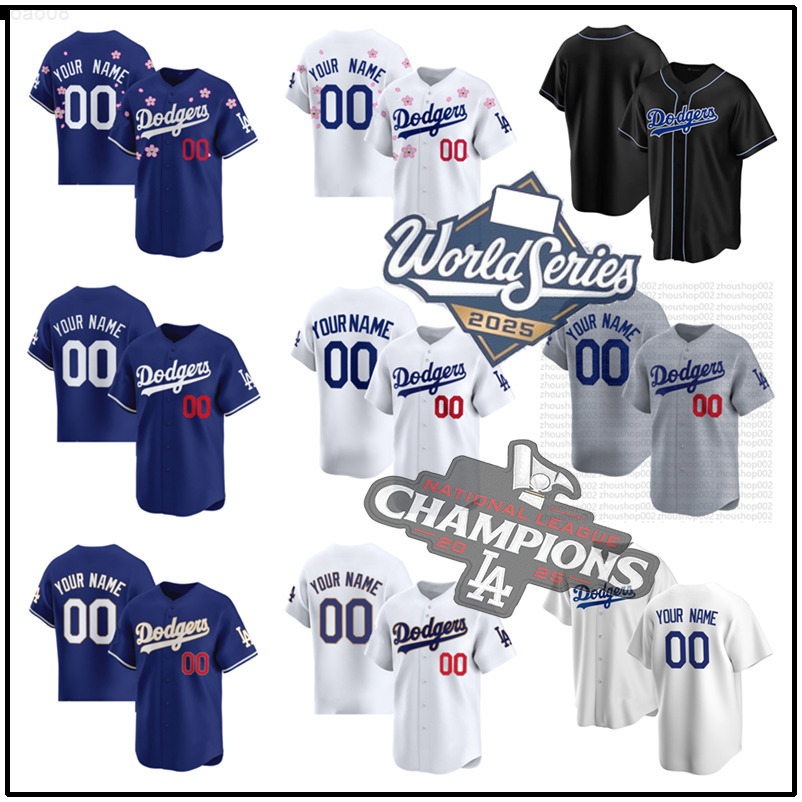 2025 Custom Dodgers Jersey Shohei 17 Ohtani Mookie 50 Betts 18 Yamamoto Freddie 5 Freeman 34 Valenzuela Men Women Youth Baseball Jerseys
