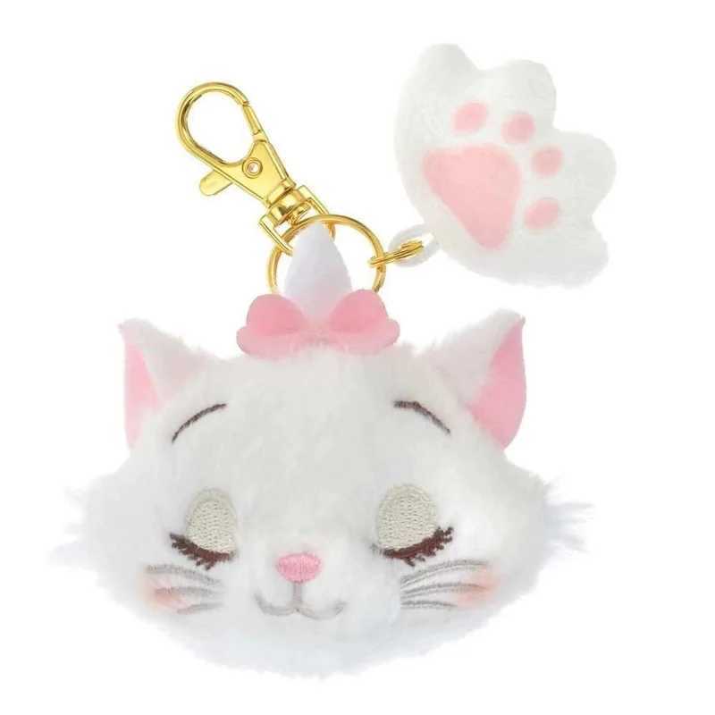 Disney 7CM Kawaii Disney Cartoon Plush Keychain Marie Judy Nick New Plush Series Knapsack Pendant Plush Doll Christmas Gift Celebration Y250402