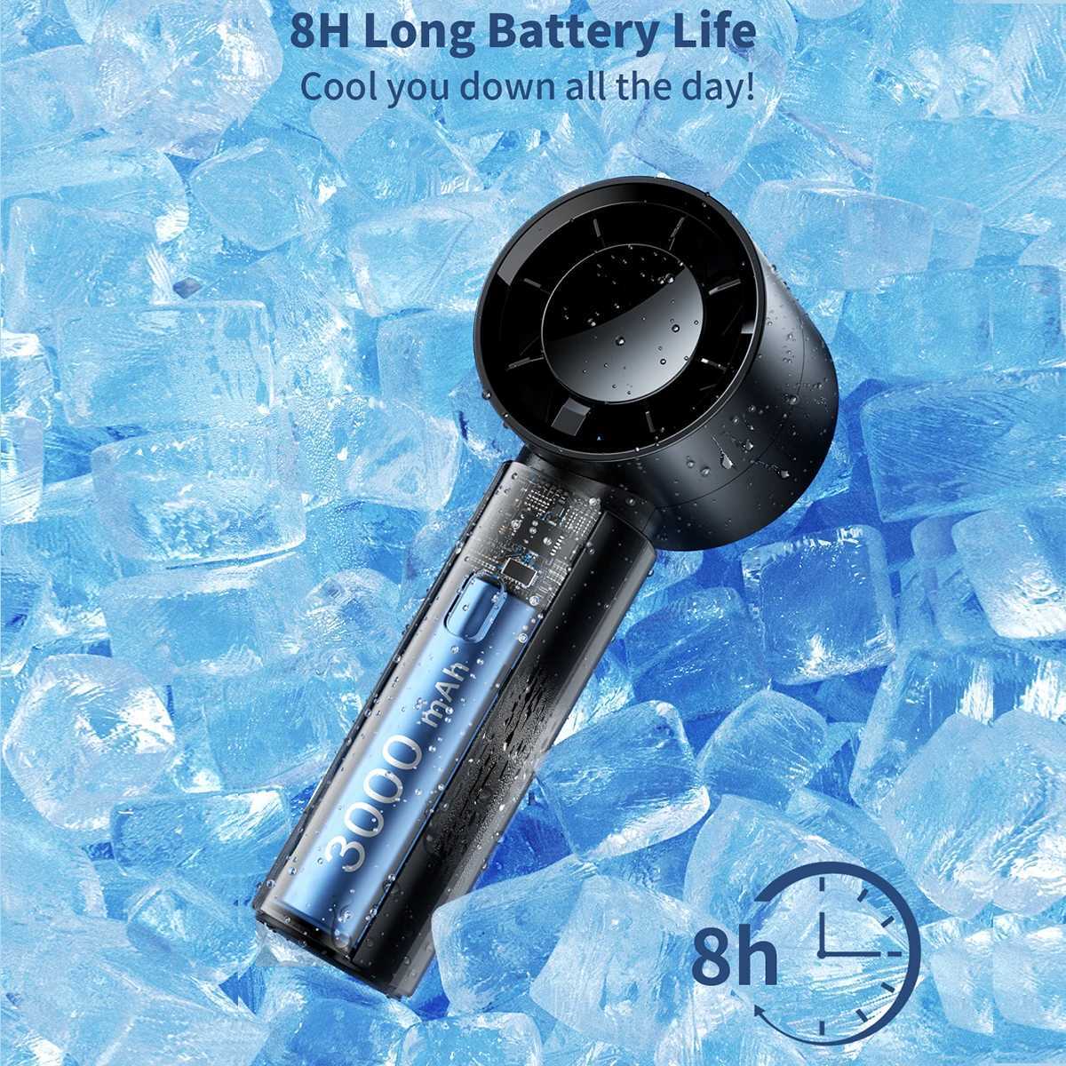 ColdSky portable handheld fan high-speed cooling fan 3000mAh battery charging mini fan perfect for beach travel and vacationXJ250402