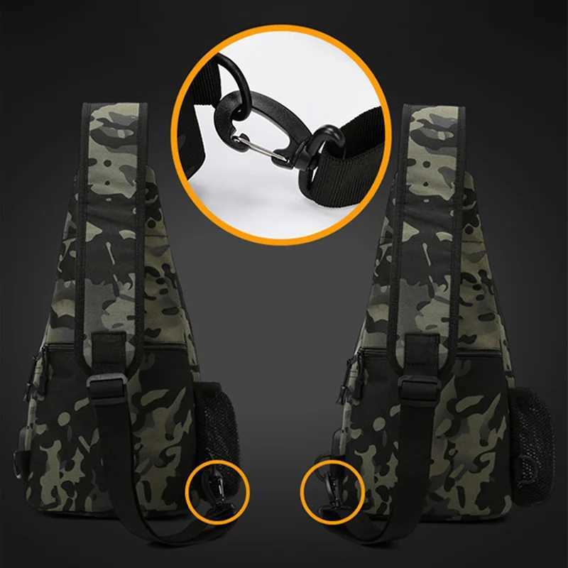 Fanny USB Chest Bag Camping Backpack Molle Bag Tactical Messenger Bags Belt Outdoor Hunting Assualt Sling Bag Fishing ClimbingC250407