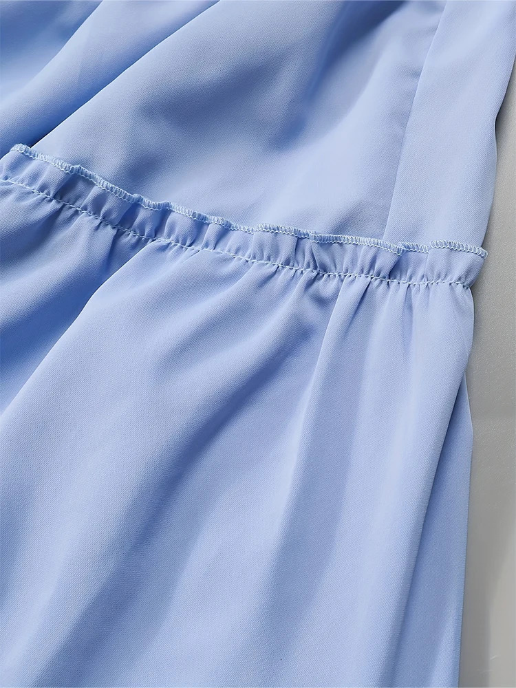 Plus Size 2024 SpringSummer Womens Loose Casual Button Collar Fold Dress 250402m