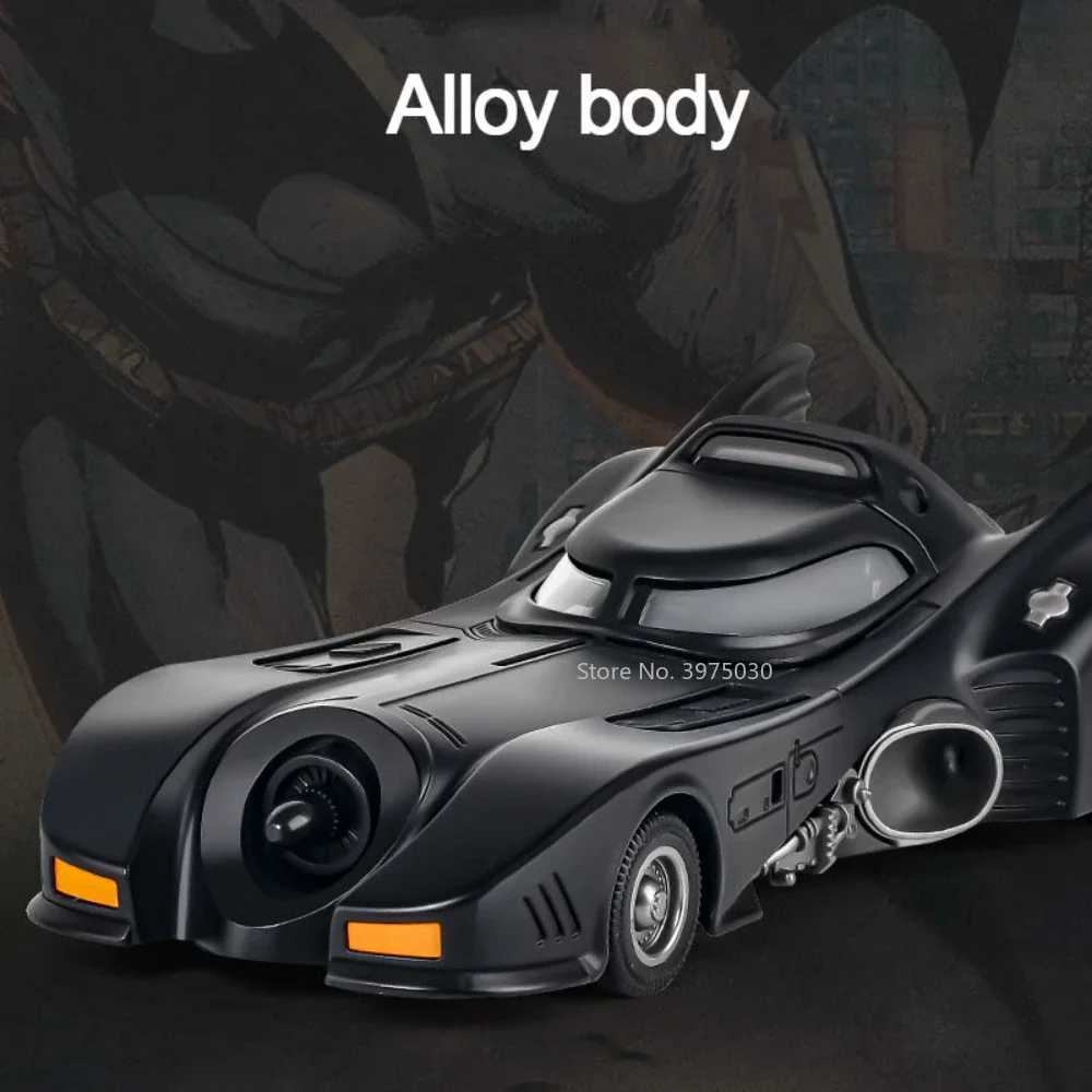 1 24 Scale 1989 Batmobile Sports Alloy Miniature Model Metal Die Casting Car Sound Lighting Game Decoration Gift Free shipping