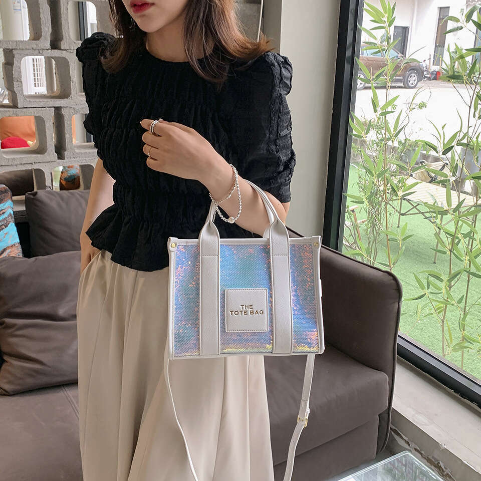 Korean Fashion Popular Simple Sequin Bags Tote Bag Single Shoulder bag Crossbody sac Handbag Home Products