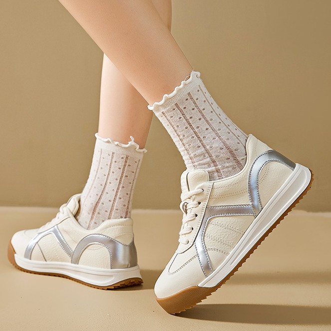 Platform women's shoes autumn McQueen white shoes versatile sports explosive board shoes student casual shoes2025