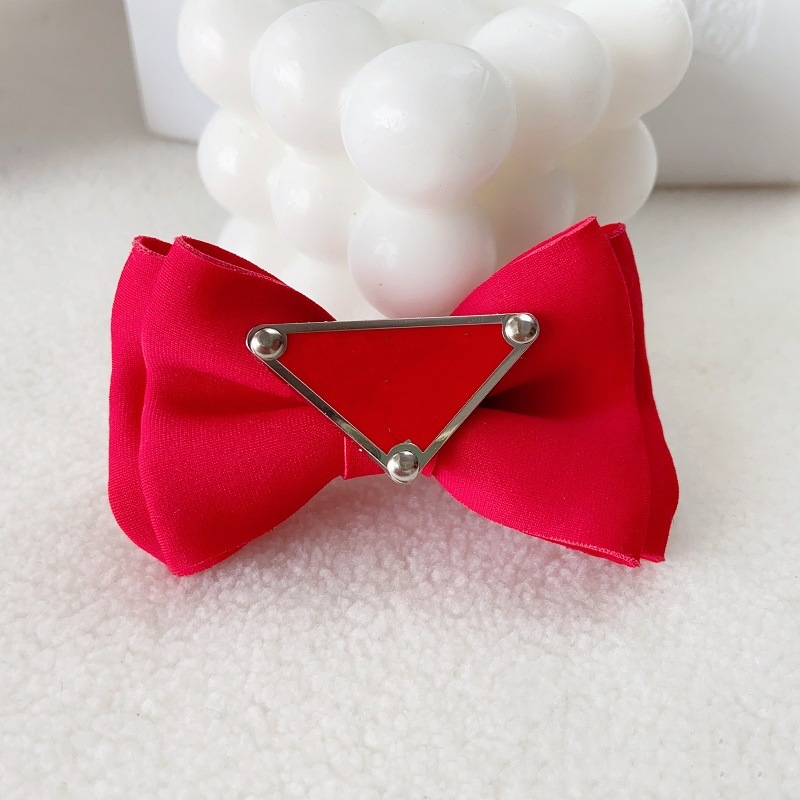 free shipping Designer Triangle with Cute Handmade Pet Bows Girl Clips, Puppy Yorkie Hair Grooming Bowknot Alligator Clips for Dog Accessories A704