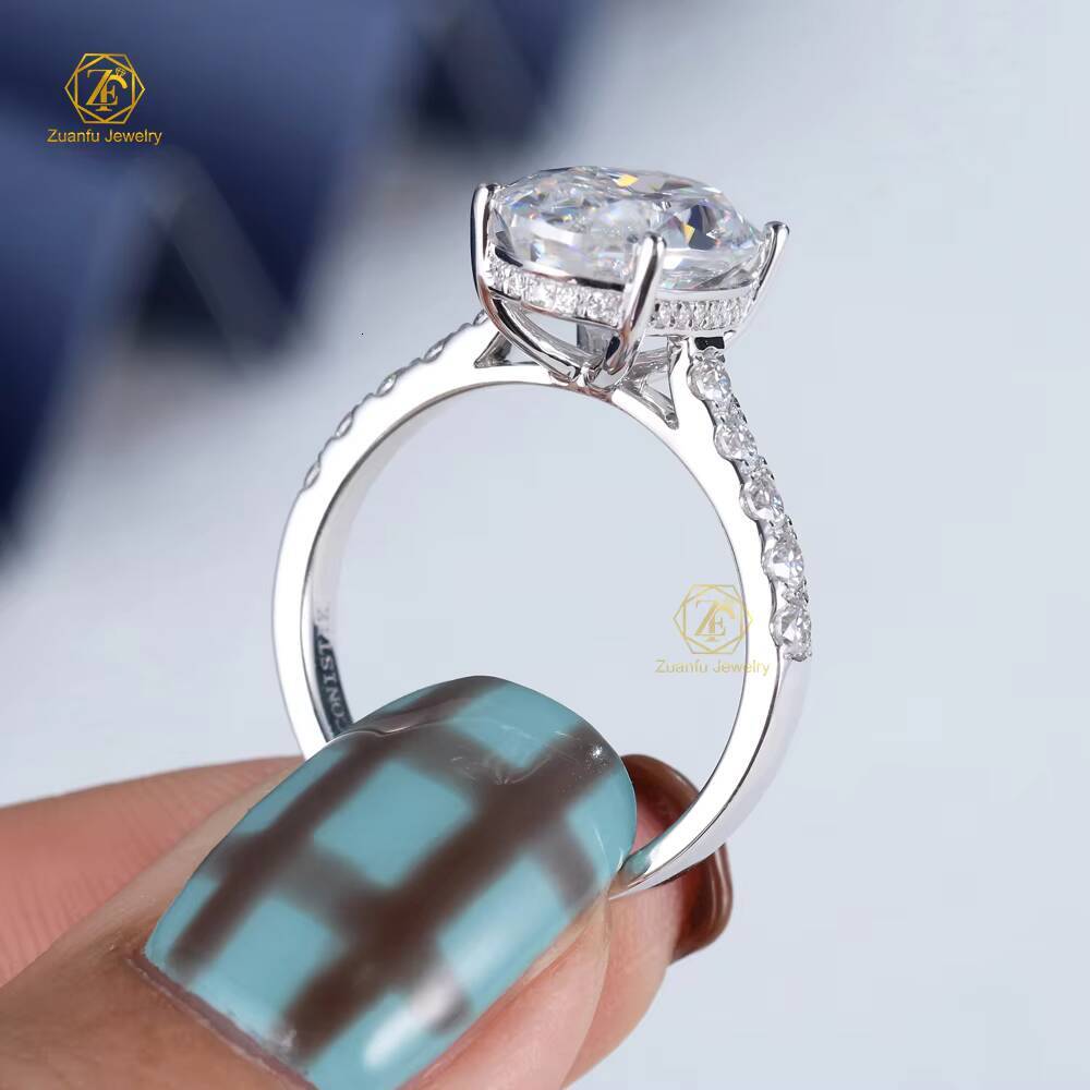 IGI Certified D EF Color VVS VS1 VS2 1CT 2CT 3CT 5CT Oval Diamonds Lab Diamond Ring for Women Men Engagement Wedding Rings