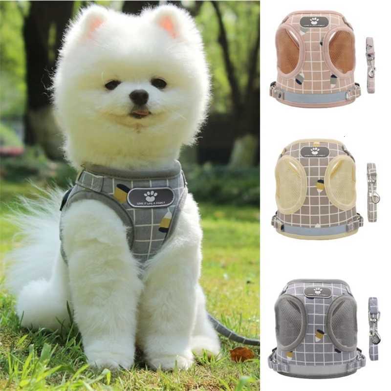 Dog Harness Leash Set Adjustable Reflective Cat Kitten Vest Small Medium Puppy Collar Supplies Pet Best Seller