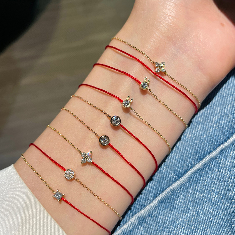 Designer bracelet high quality rope design Fashion tainless Steel moissanite diamond for ladies Christmas gift