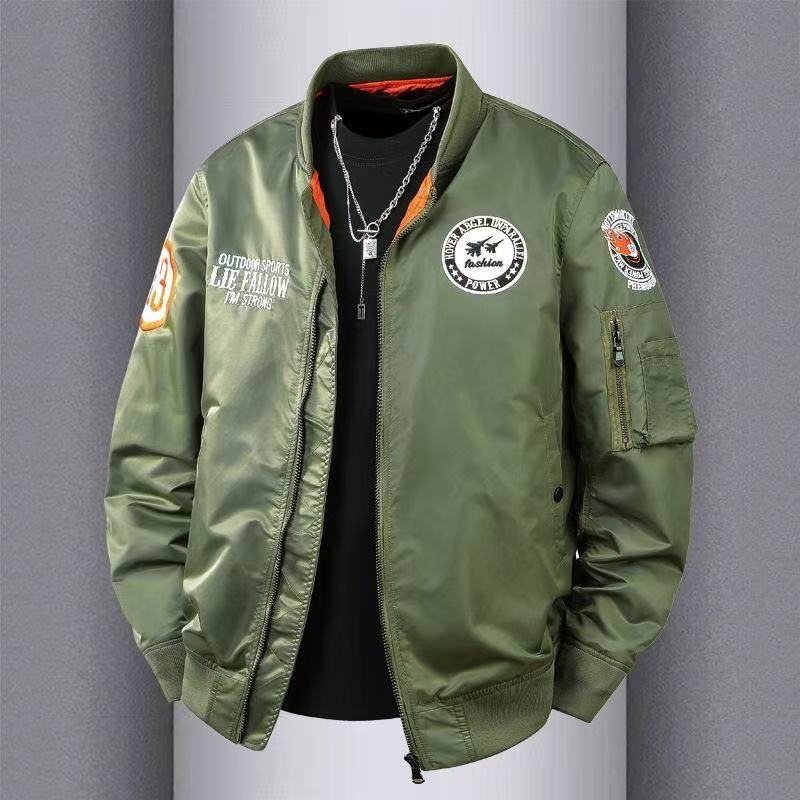 NEW Casual Mens Jacket Coat Caps bomber jacket Letter Striped Jacket Autumn Fashion Outdoor Hoodies Coats Badge Windbreakers