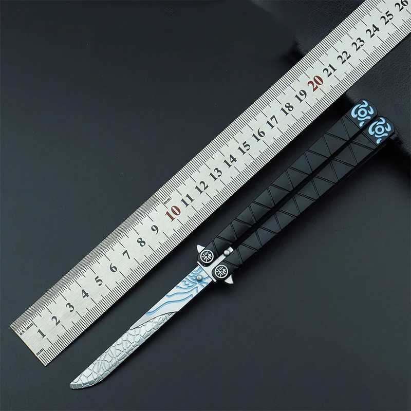 Folding butterfly knife uncut outdoor practice knife childrens model toy cartoon animation throwing knifeW250402