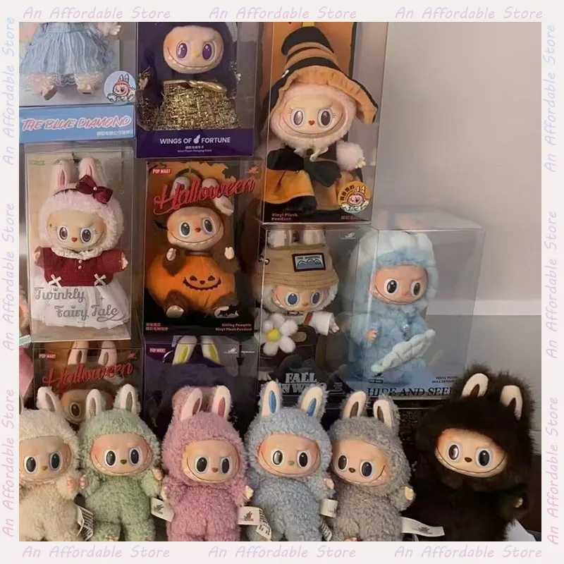 Inventory Labubu plush toys SKULLPANDA Mokoko Zimomo Halloween Labubu keychain dolls Christmas gift keychains Childrens toy replicas W250402
