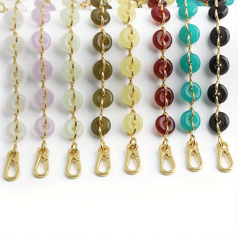 1PC 705cm acrylic donut metal bag shoulder strap crossbody chain shoulder bag crossbody bag resin versatile decorative chain 251030