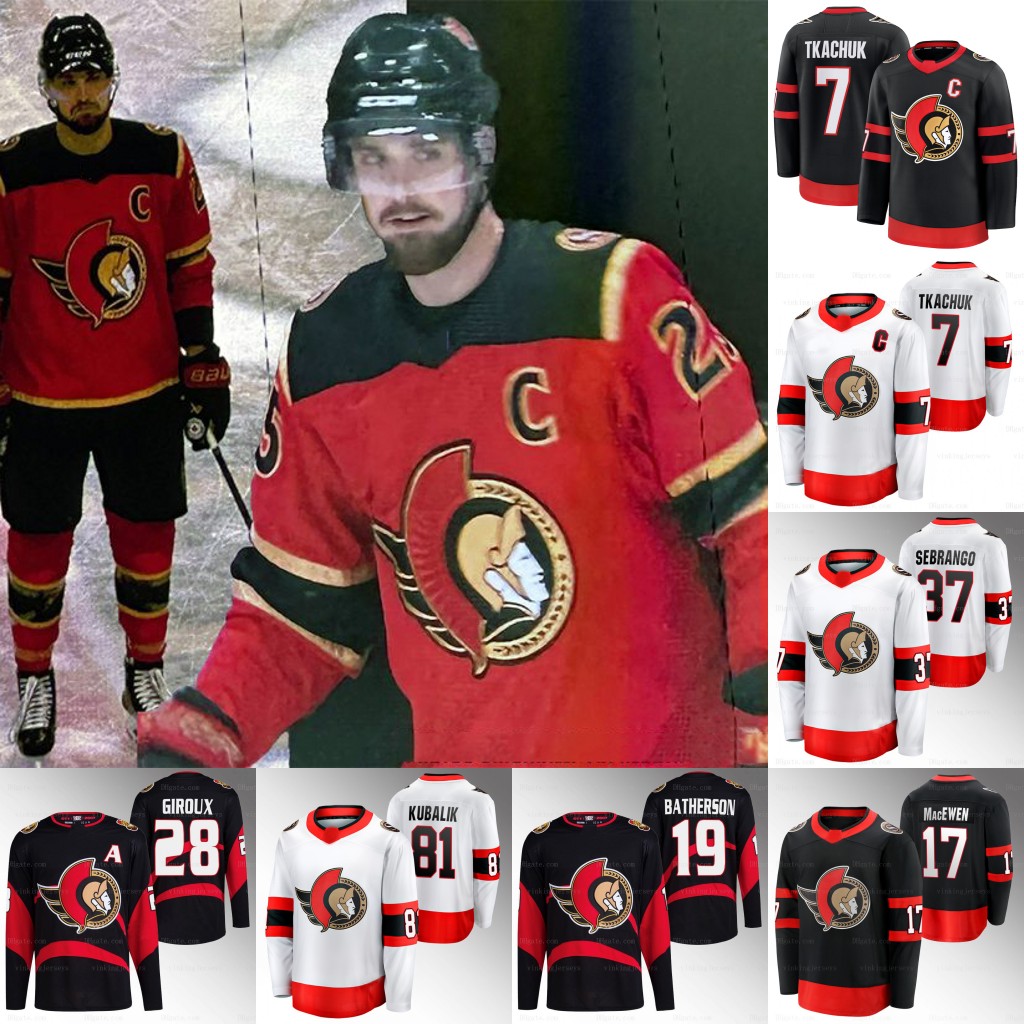 Ottawa Tkachuk Senator 2025-26 Hockey Jerseys Ullmark Forsberg Zub Sanderson Matinpalo Kleven Jensen Hamonic Gilbert Chabot Giroux Gaudette Batherson Zetterlund