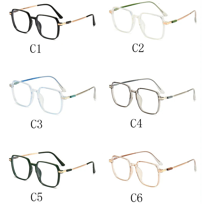 Transparent Computer Glasses Frame Women Men Anti Blue Light Squre Eyewear Blocking Optical Spectacle Eyeglass 251030