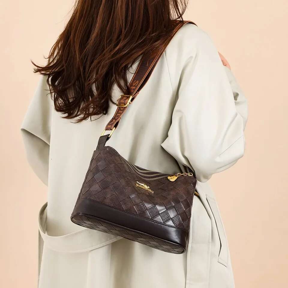 3 Layer Pockets High Quality Soft Leather Women's Shoulder Retro Female Wallet Famous Brand Designer Women Crossbody Bag Sac