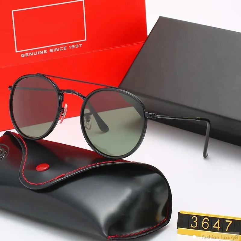 2024 Brand designer Classic Round Polarized Sunglasses driving Eyewear Metal Gold Frame Glasses kids Sunglasses Polaroid glass Lens