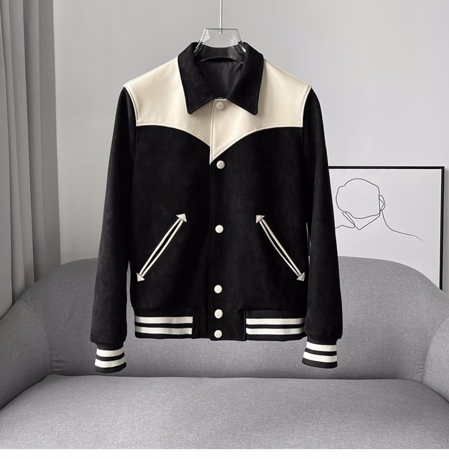 Loose-Fit Mens Outdoor Bike Rider Coat with Classic Collar Perfect Cold Weather Gear