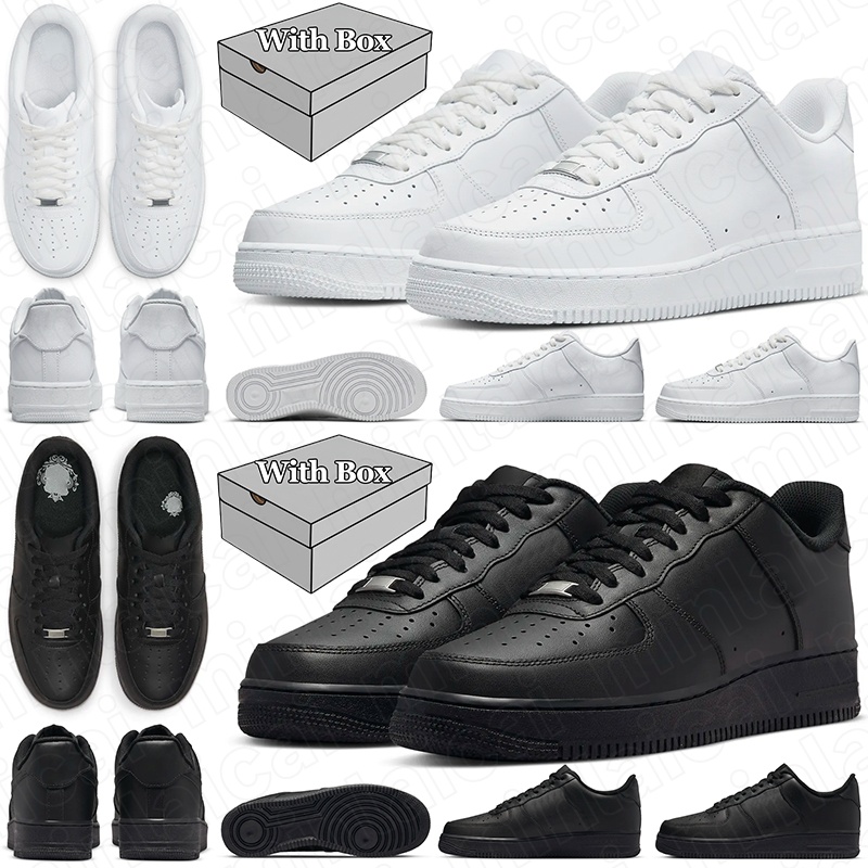 Designer One Shoes Men Women Sneakers Classic 1 Triple White Black Mens Womens Trainers Outdoor Sports Casual Flat Walking Jogging Tennis Runners Shoe