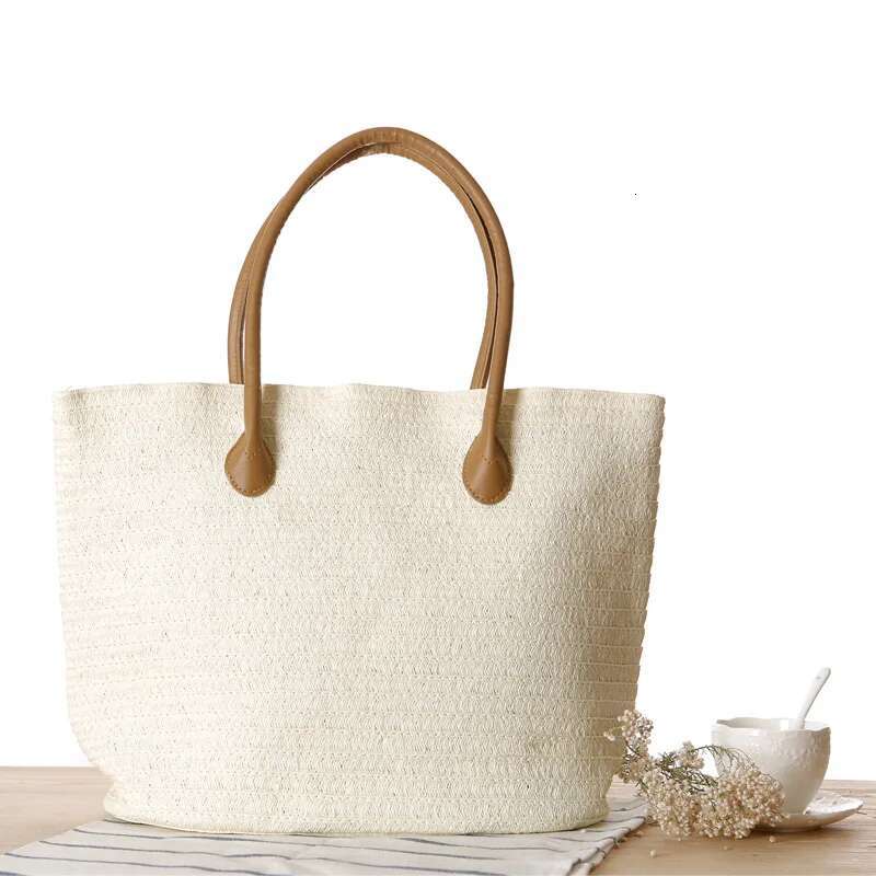 Summer Travel Handmade For Women Beach Weaving Ladies Straw Bag Wrapped Shoulder Bags Top Handle Handbags Fashion Totes