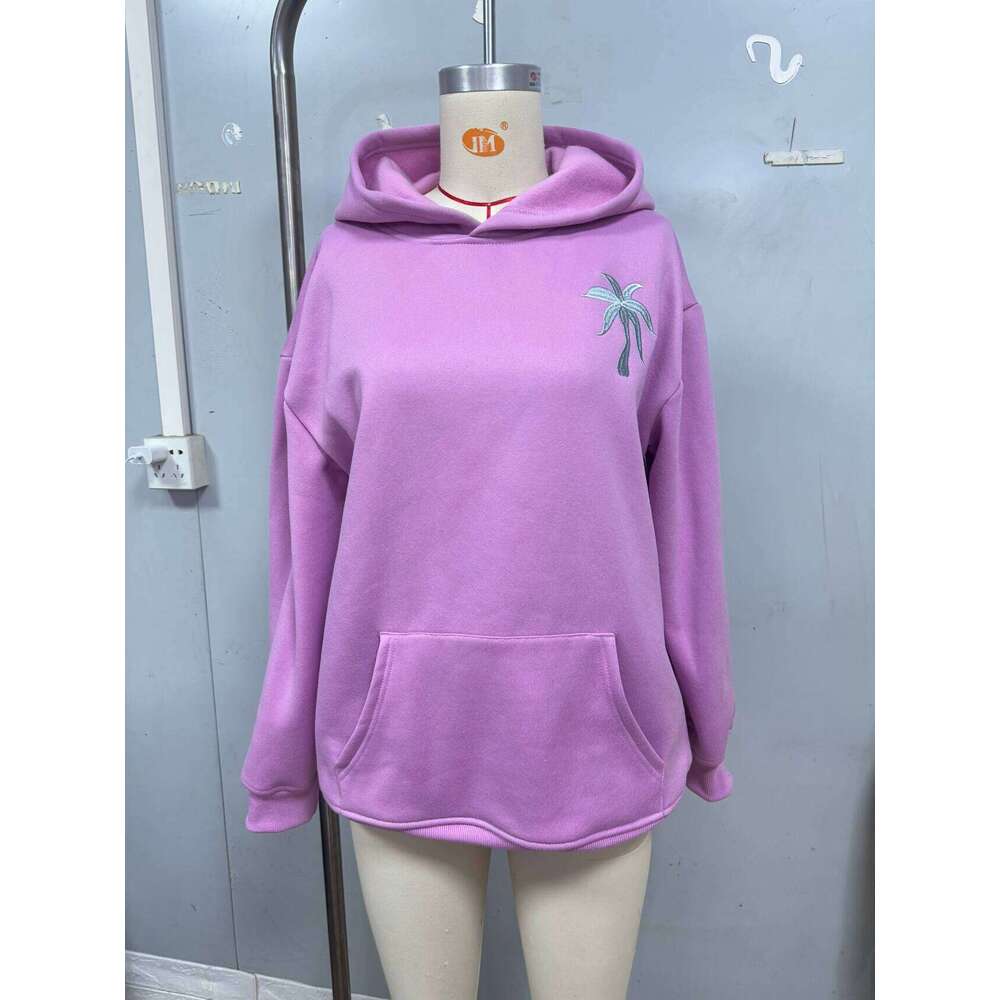 Source: European and American embroidered fleece hoodie, 2025 new casual fashion trend clothing