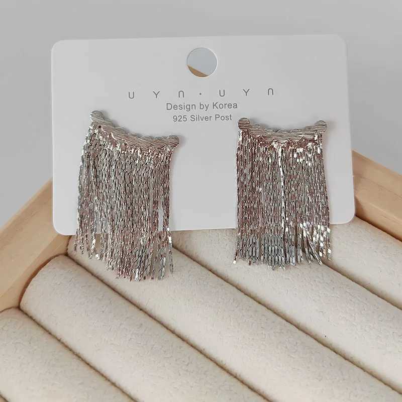 Elegant tassel earrings light luxury niche design high-end chain earrings exquisite female accessories Y250401