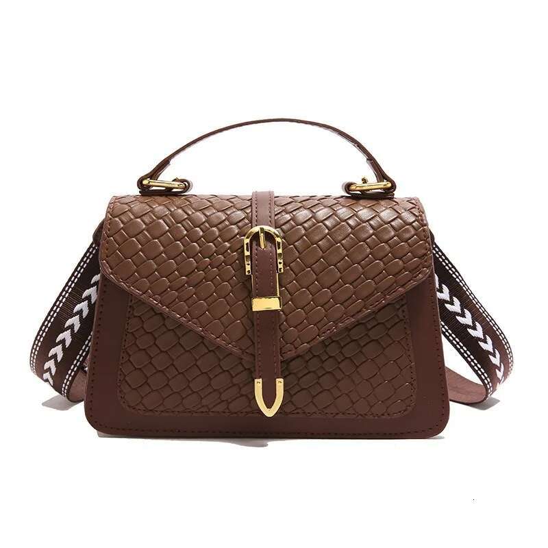 Trendy Splicing Color Women New Single Shoulder Oblique Cross Retro Small Square Bag Texture Handbag