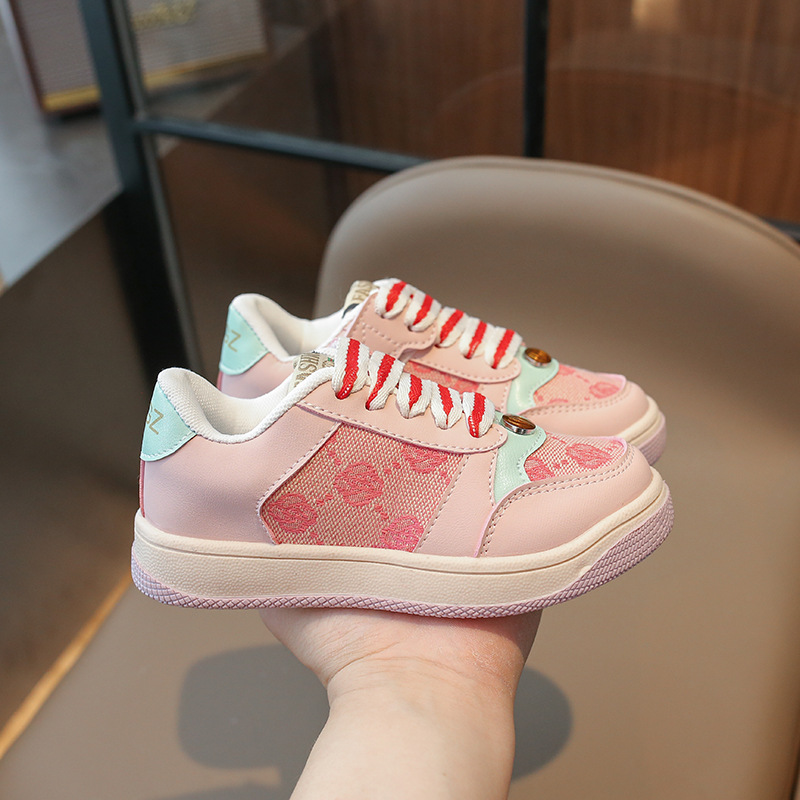 Free shipping designer trainers sneakers children pink black brown comfortable breathable outdoor leisure shoe new