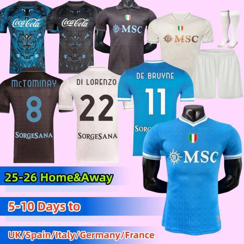 25 26 napolis soccer jerseys Maglia ZIELINSKI ANGUISSA OLIVERA McTOMINAY KIDS FOOTBALL Naples 2025 2026 SHIRT OSIMHEN LOZANO Napoli Football Shirt Men Kids kit