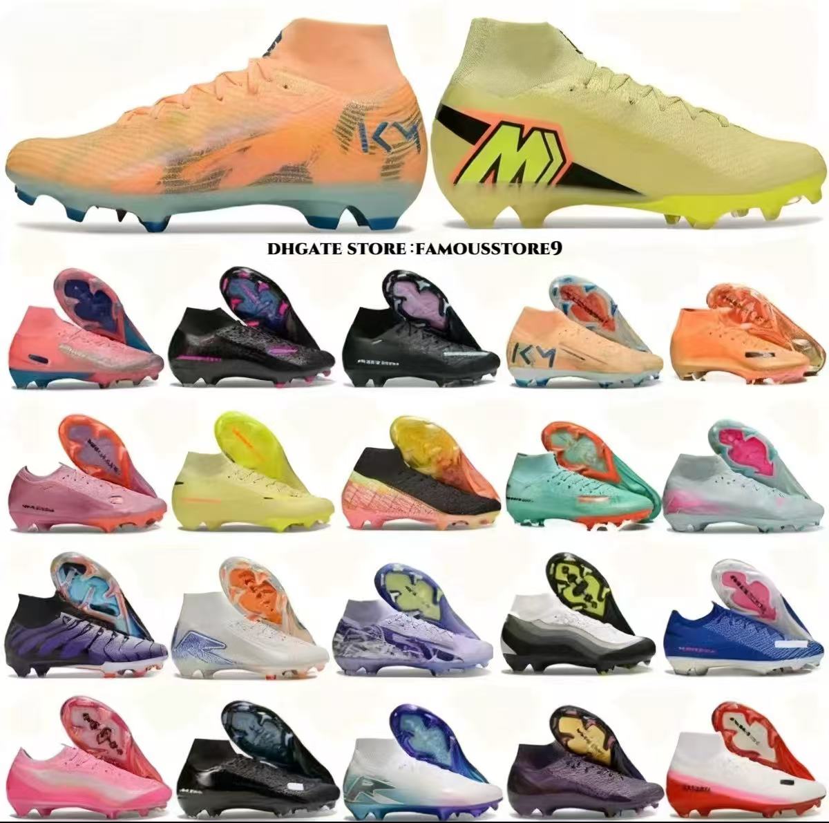 Voltage Mbappes95 Vinicius Jr Football Boots Mens Kids Soccer Shoes Mercuri VAP0R 16 SuperfIy 10 X Elite Mbappe Soccer Cleats Melon Tint Football Boots