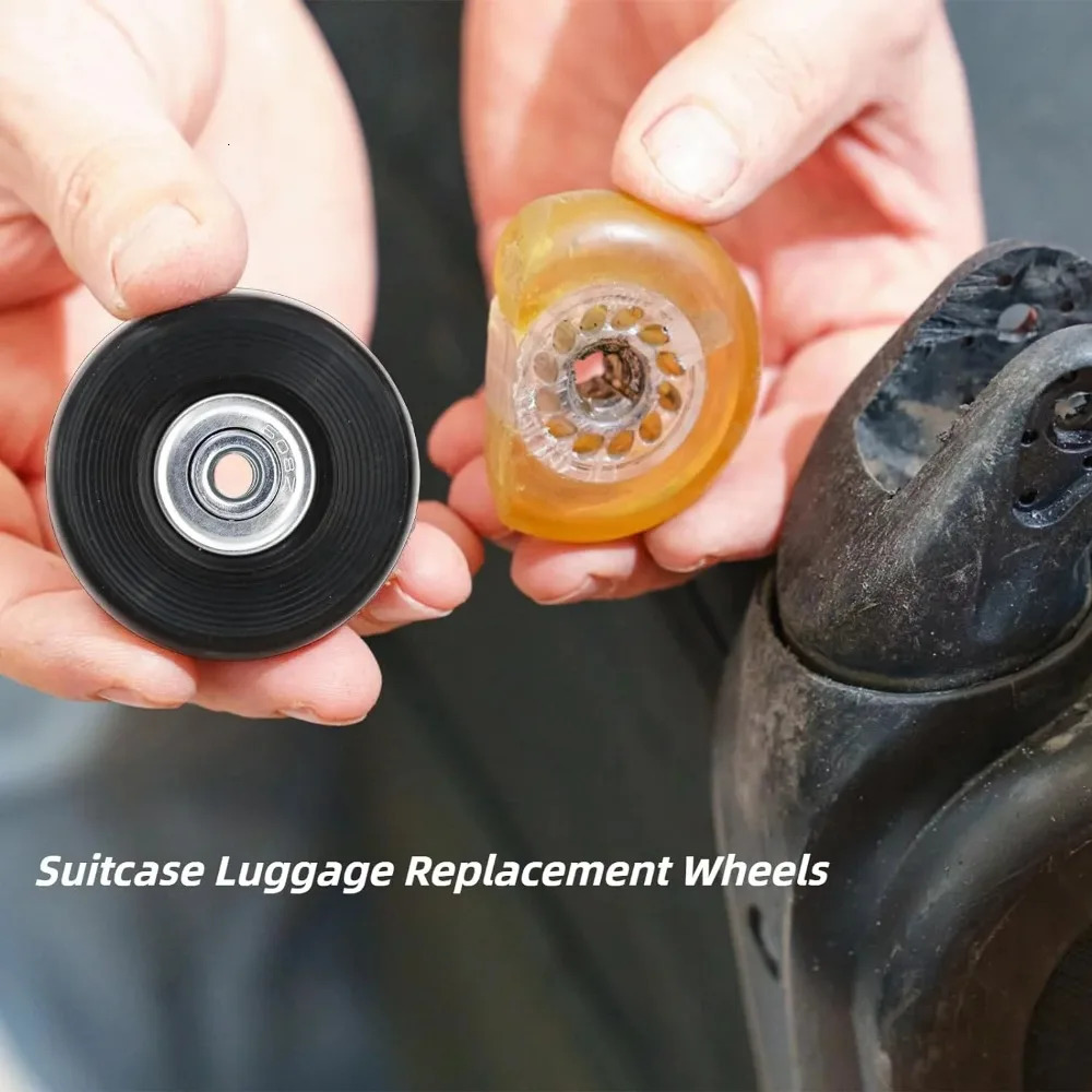 Silent Suitcase Wheels Rubber Trolley Luggage Casters HighQuality Durable Travel Bag Wheel Repair Accessories for Quiet Rolling 251031