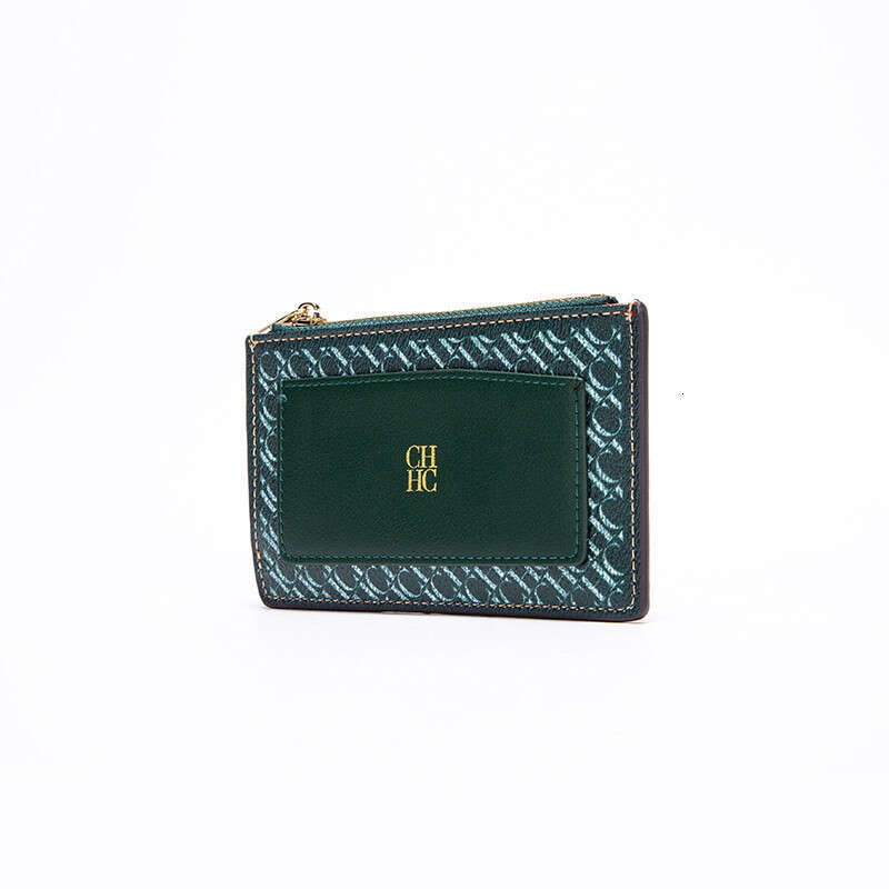 CHHC Women's Fashion Style Long Wallet Zipper Letter Printing Bag High Texture Leather
