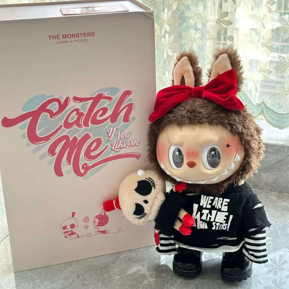 38Cm Labubu Original For Lububu Monsters Series Action Figures PVC Vinyl Doll Gift Box Catch Me If You Can Animal Themed Plush