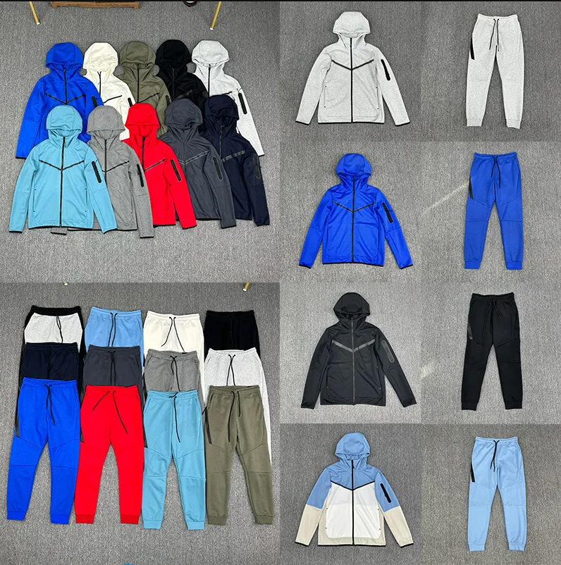 Mens Womens Nocta Hoodies Pants Tech Tracksuits Jackets Tracksuit Tech Full Zip Hooded Sweatshirt Loose Pants Man Black White Grey Sports Suit