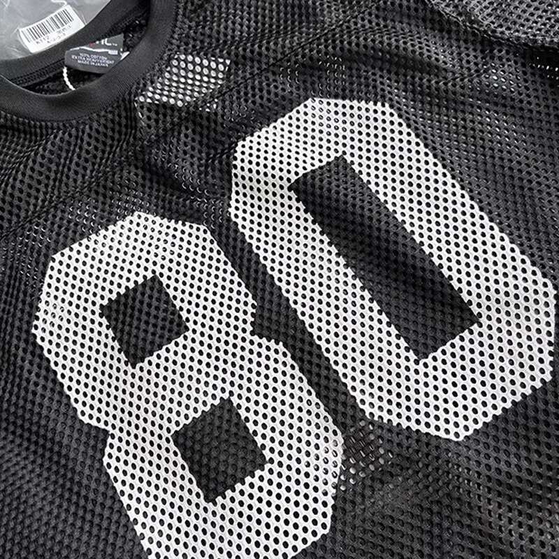 Mesh SAINT Big T Shirt 2025 Summer Men Women High Quality Digit 80 Print Tag Breathable Short Sleeve Clothes Tops