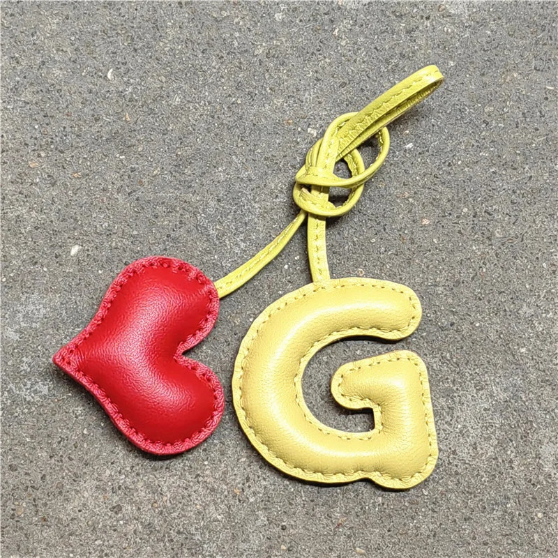 Q U K L Z V With Love Bag Pendant For Bag Charm Sheepskin Letter Love Pendant Car Highend Keychain Accessory 251030