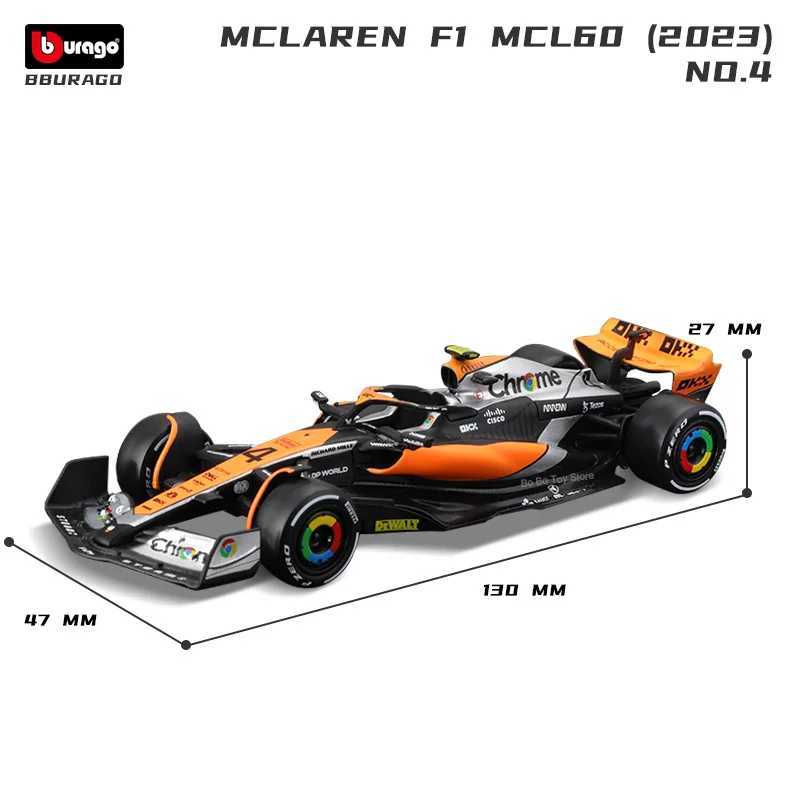 Bburago1 43 McLaren 2024 MCL38 Miami GP Formula Racing Alloy Car Model Toy X250402