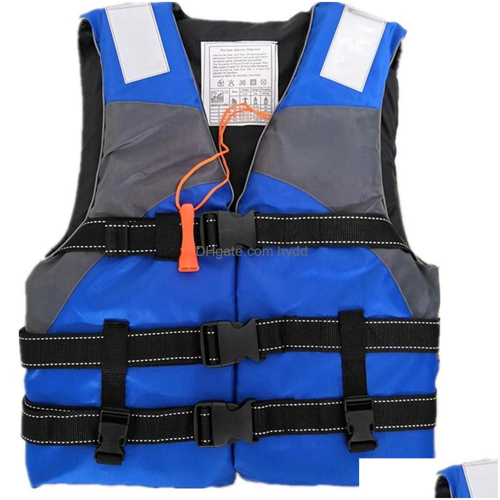 2025--Life Vest Buoy Outdoor Rafting Jacket For Children And Adult Swimming Snorkeling Wear Fishing Suit Professional Drifting Level