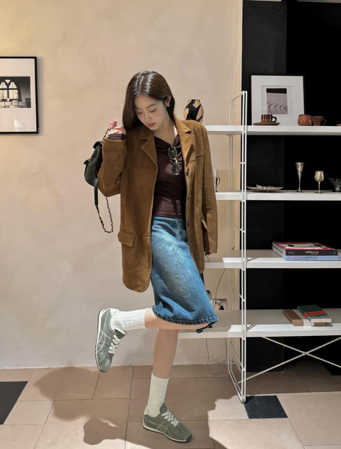 Sheepskin version ~ niche leather mandarin duck bow Forrest Gump shoes women's moral training shoes versatile board shoes sports casual shoes wom
