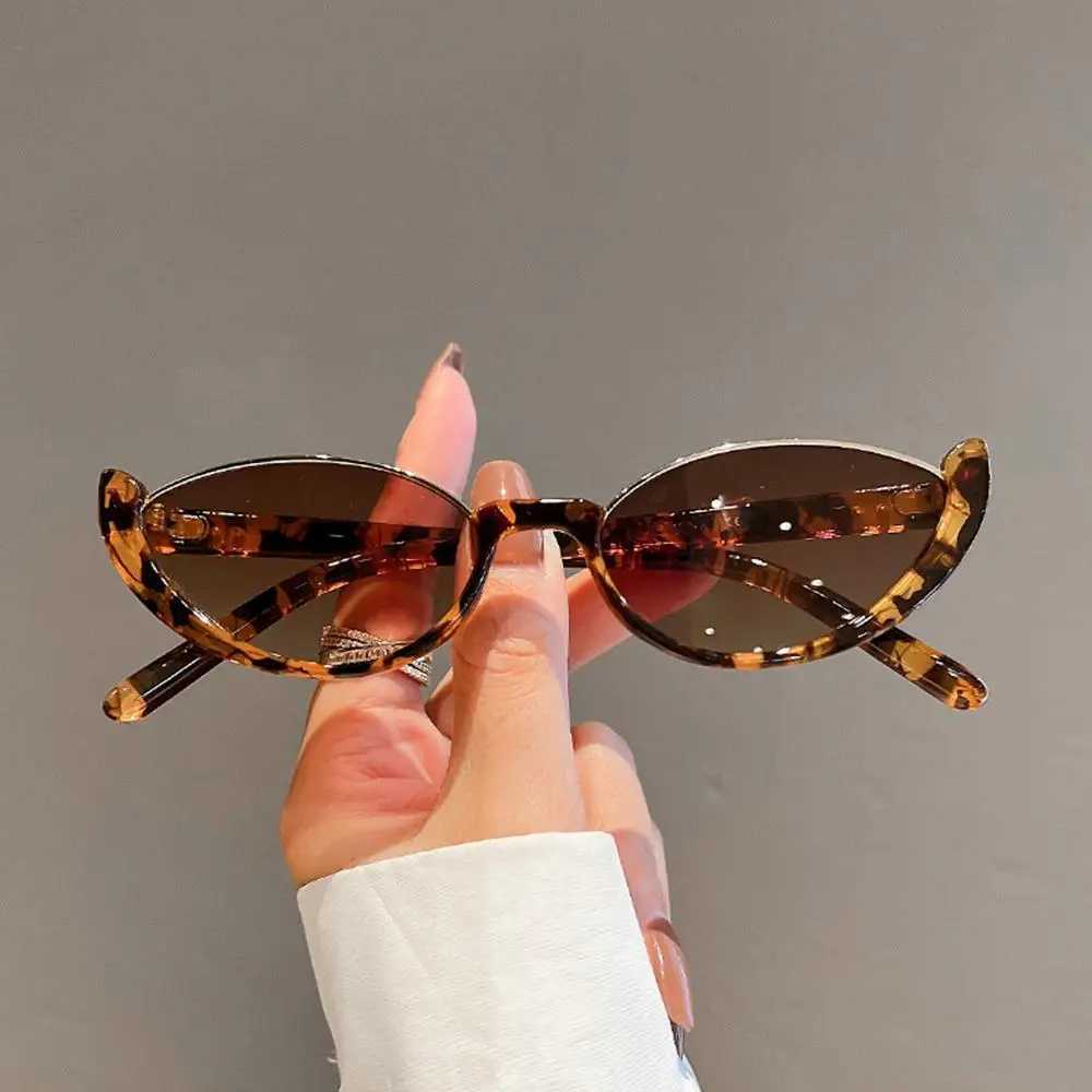 New Vintage Small Cat Eye Sunglasses for Women Trendy Half-frame Sun Glasses Fashion Cycling Shades Eyewear